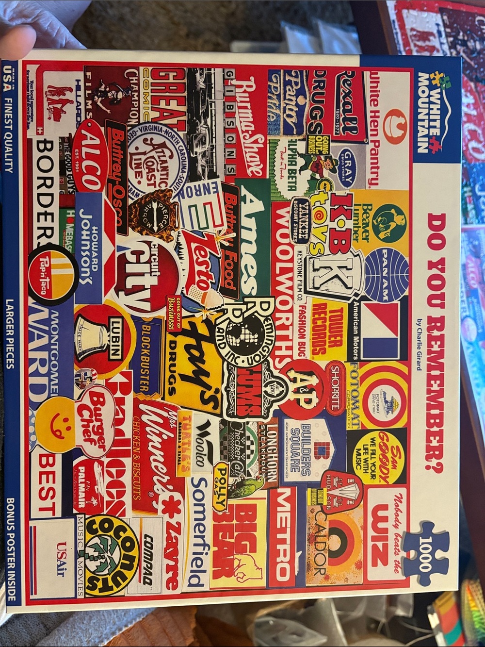 Do You Remember? White Mountain 1000-Piece Puzzle - Colorful Retro Logos